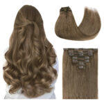 Extensiones De Cabello Humano 55 Cm Marrón Claro