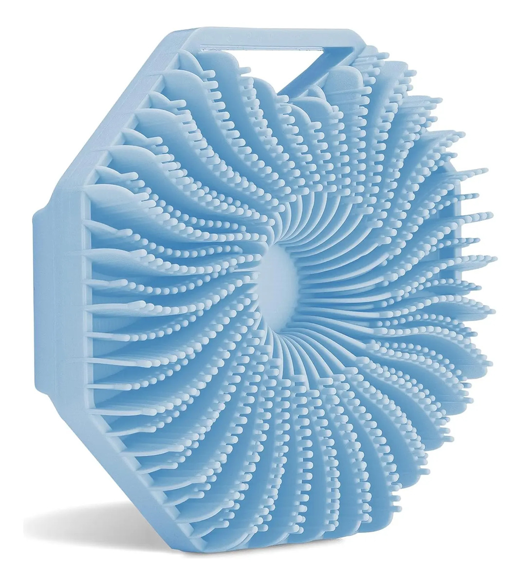 Cepillo Antimicrobiano De Silicona Azul Para Piel Sensible