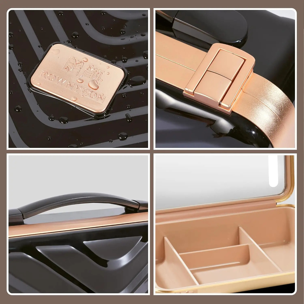 Estuche De Maquillaje Portátil Con Espejo Luminoso Para Chic - Image 6