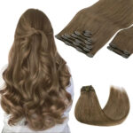 Cabello Humano Remy 50 Cm Marrón Claro Marrón Claro