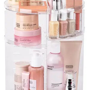 Organizador De Maquillaje Giratorio 360 - Altura De Estante