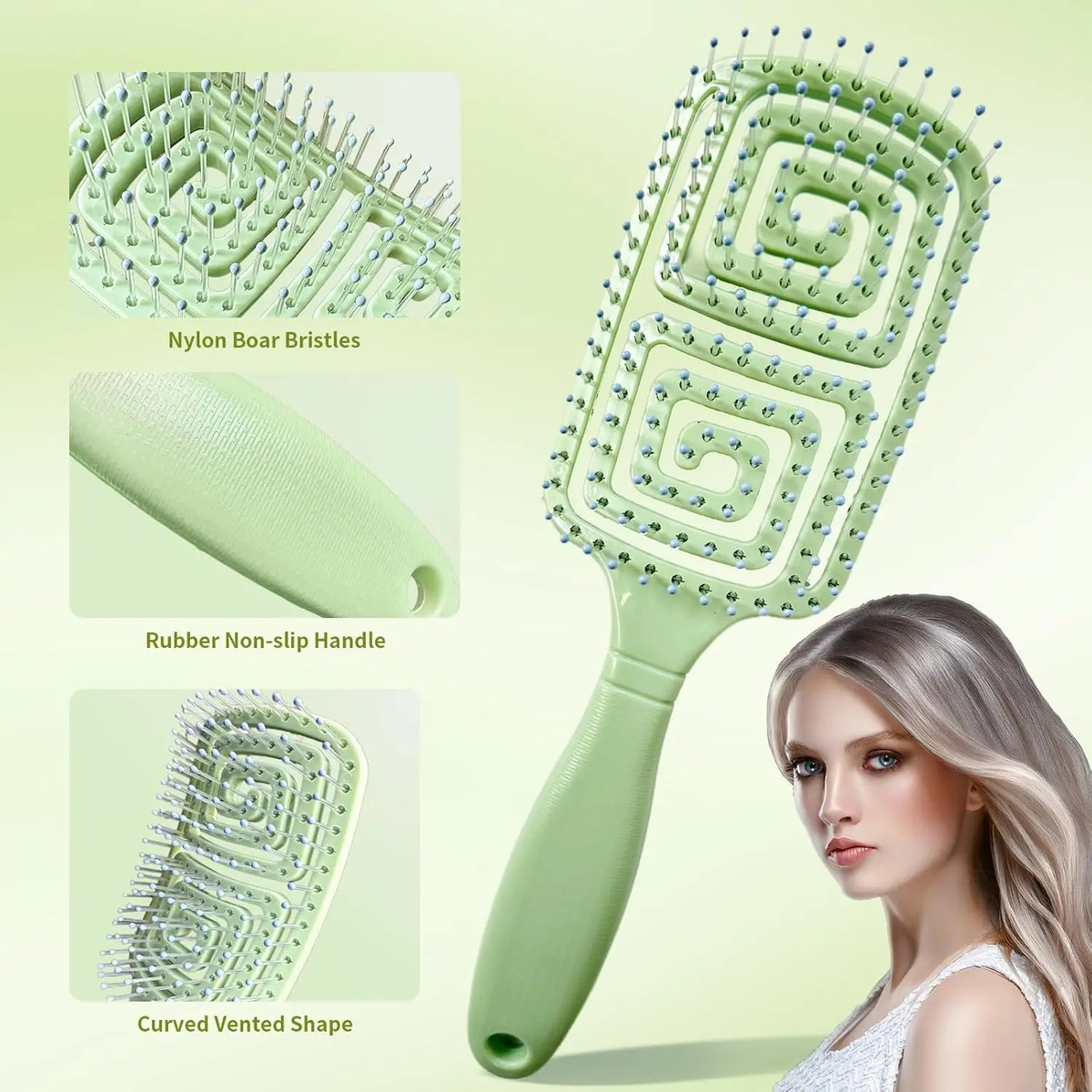 Juego De 11 Piezas Para Peinar Cabello Grueso Y Largo Con Ce - Image 6