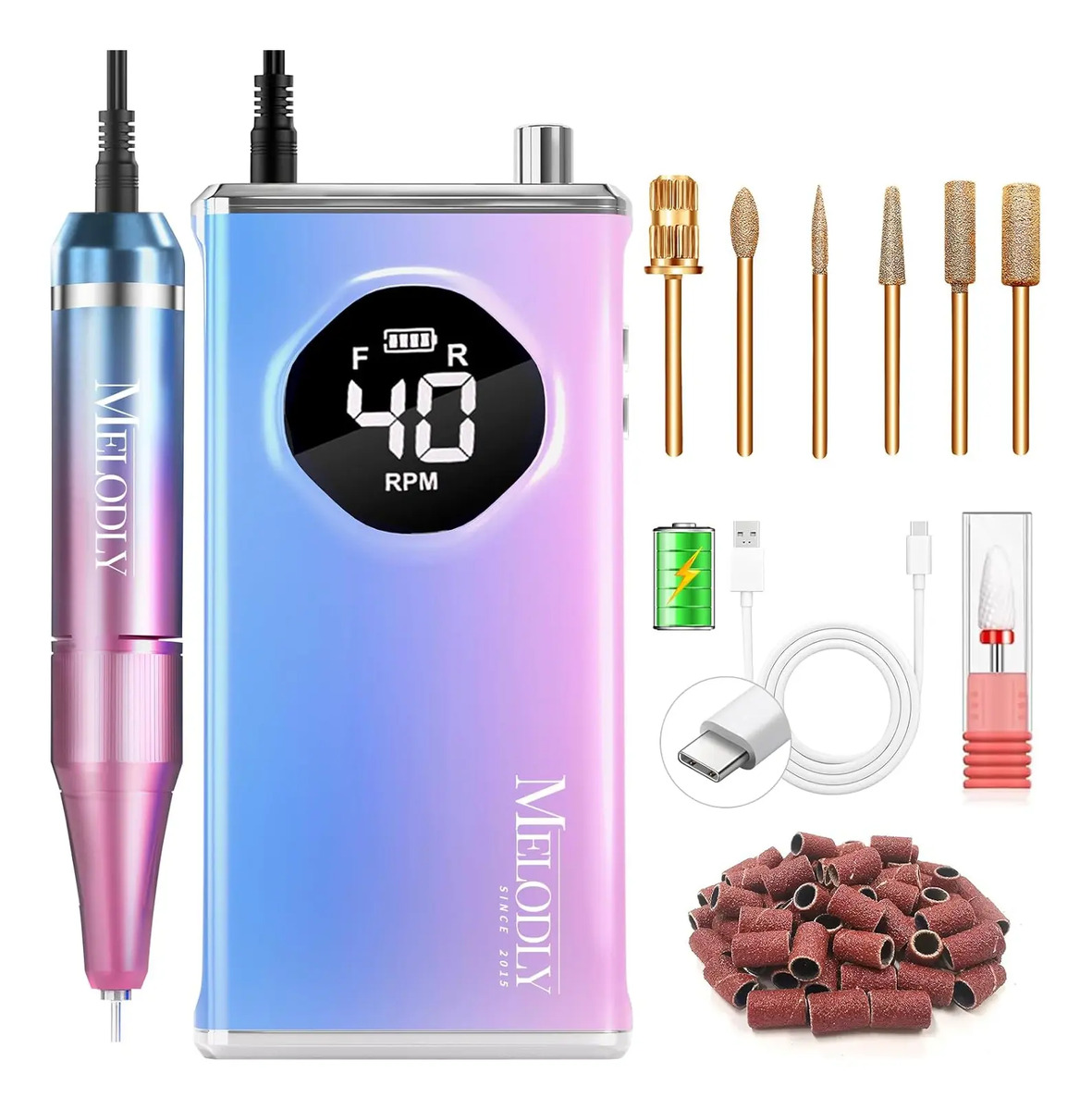 Lima De Uñas Profesional Melodly Portátil