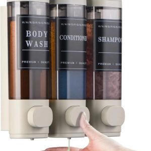 Dispensador De Shampoo Y Acondicionador, 3 Compartimentos Gr