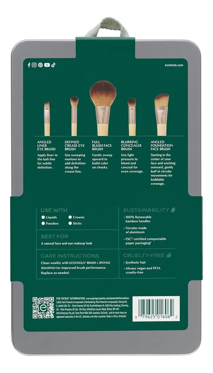 Juego De Brochas De Maquillaje Eco Tools De 6 Piezas Con Est Marrón - Image 10