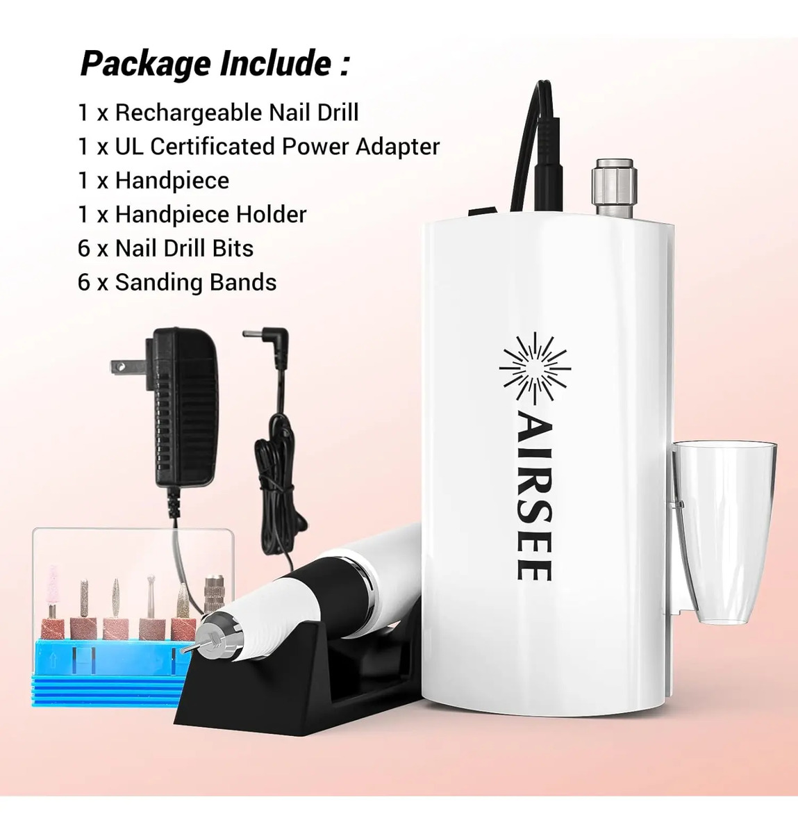 Máquina Portátil Airsee Efile Eléctrico Para Uñas - Image 6