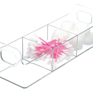 Organizador De Cosméticos Acrílico Transparente Mdesign Con 3 Compartimentos
