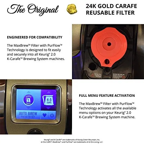 Maxbrew 24k Gold Reutilizable K-carafe Filter Para Keurig 2. - Image 6