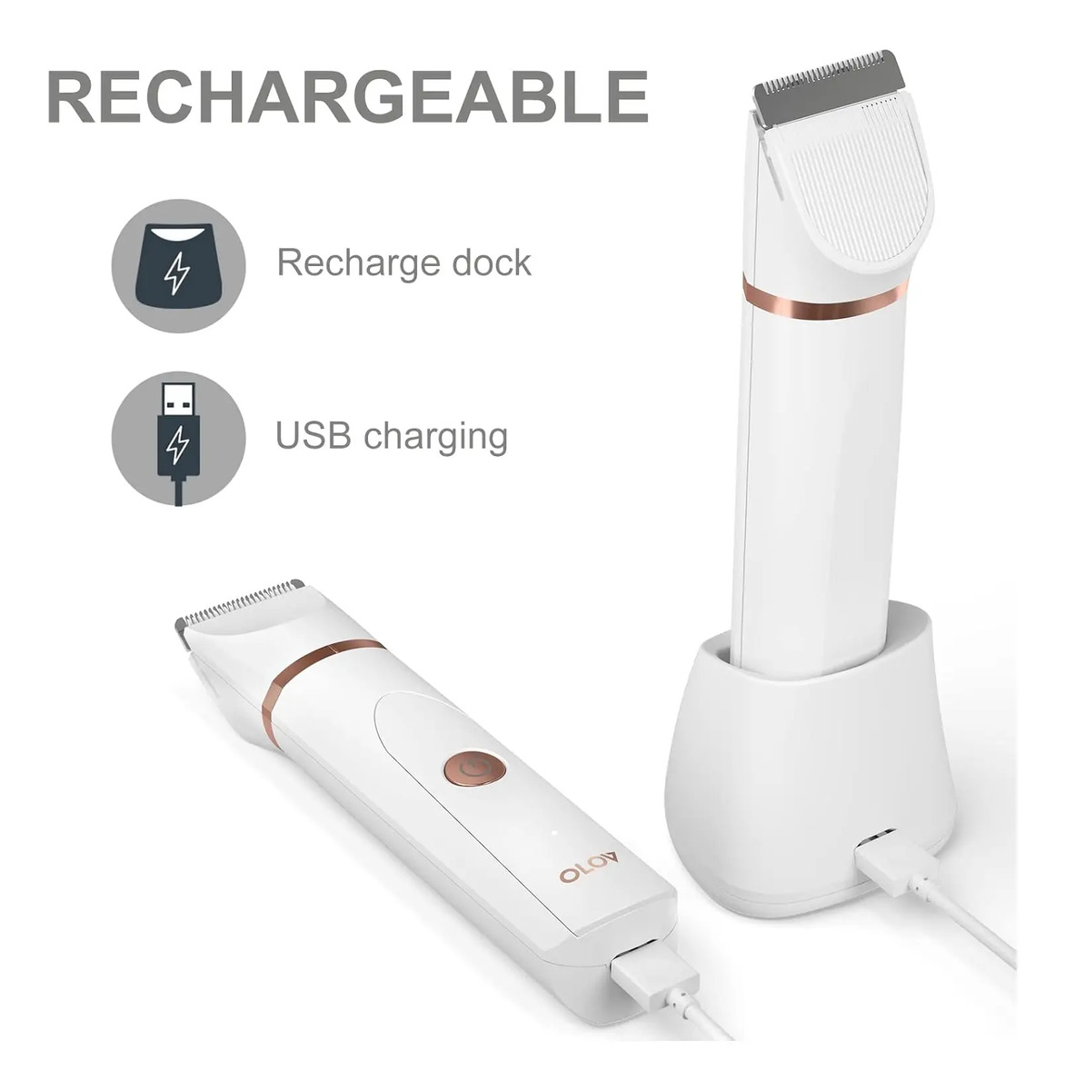 Afeitadora Eléctrica Para Cuerpo Con Cuchillas De Cerámica - Image 5