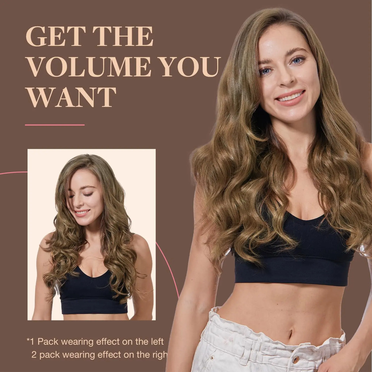 Cabello Humano Remy 50 Cm Marrón Claro Ash Marrón Claro Ash - Image 7