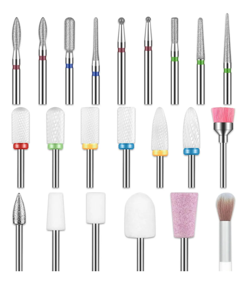 Lima De Uñas Profesional De 22 Piezas Con Bits De Cerámica