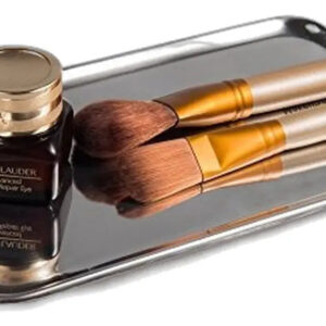 Bandeja Organizadora Feyarl De Acero Inoxidable Para Cosméticos Y Joyería, Plateada Plateado