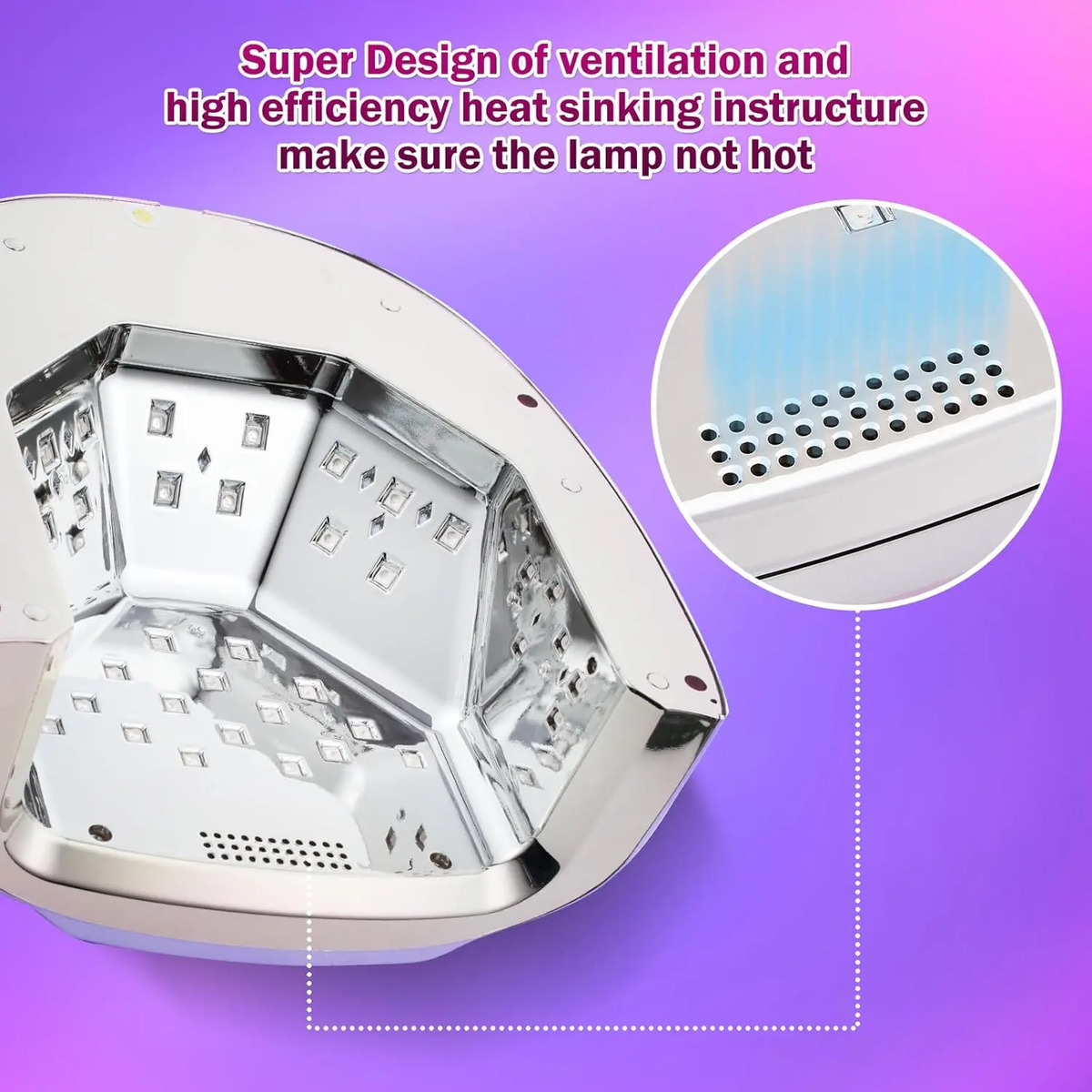 Luz Uv Portátil Recargable 96w Para Secado De Uñas Inoxidabl - Image 7