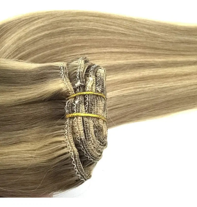 Cabello Mujer Clip-in Pelo Humano 30cm Rubio Claro - Image 8