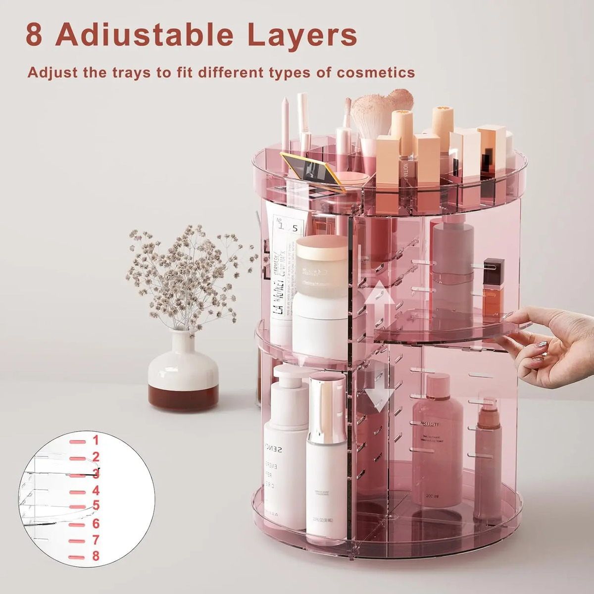 Organizador Giratorio Para Maquillaje Y Lápiz Labial - Image 3