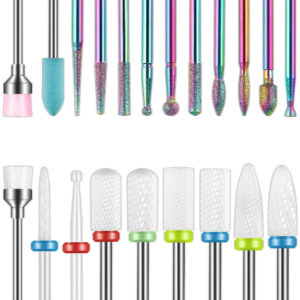 Kit De 21 Piezas Para Uñas, Bits De Cerámica Y Acrílico, Tam