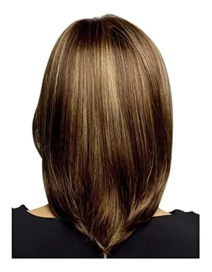Peluca Pra Mujer Pelo Corto Castaño Pelo Sintetico - Image 8