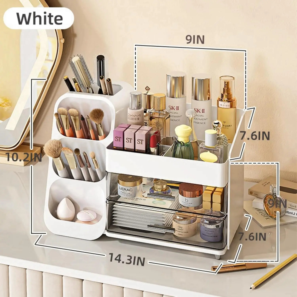 Exhibidor De Cosméticos Para Tus Esenciales De Belleza Blanc - Image 4