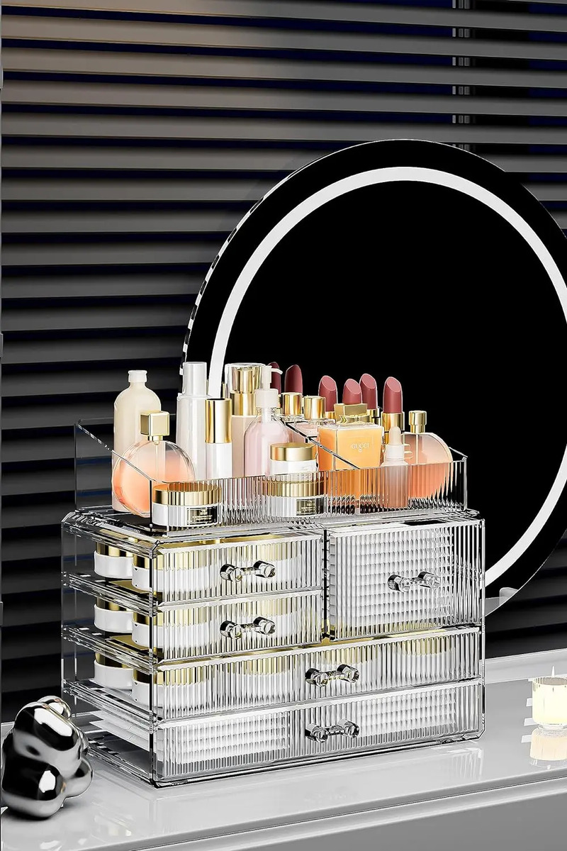 Organizador De Maquillaje Con Cajones Y Bandejas Para Bellez (2 Base, 3 Drawers) With Top - Image 4