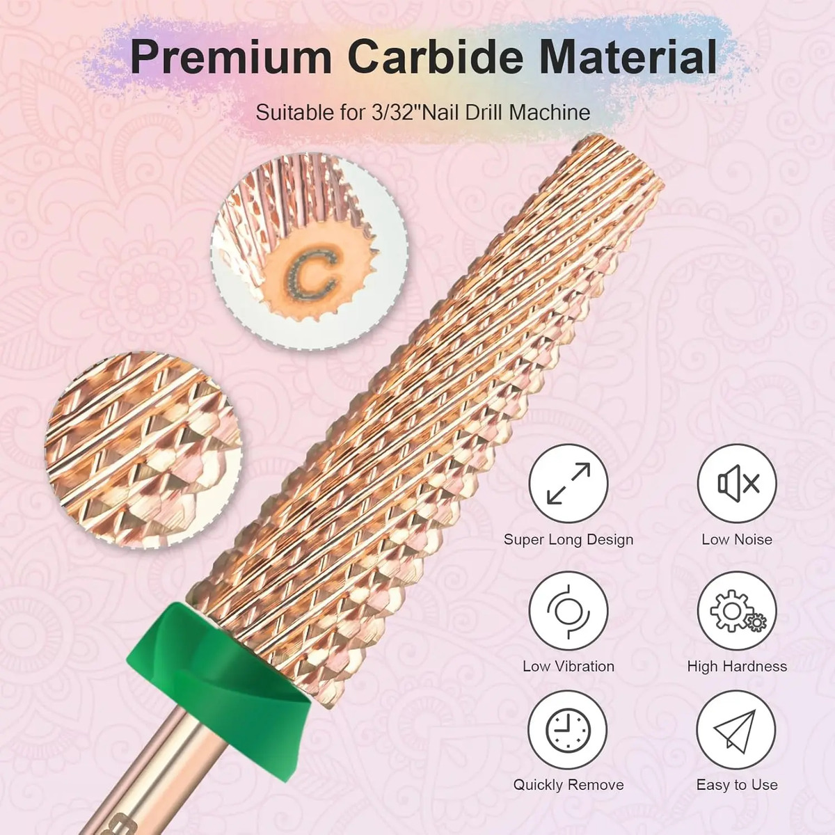 Brocas Para Uñas De 5 En 1 De Depvko, Carburo Tungsteno, Diá - Image 2