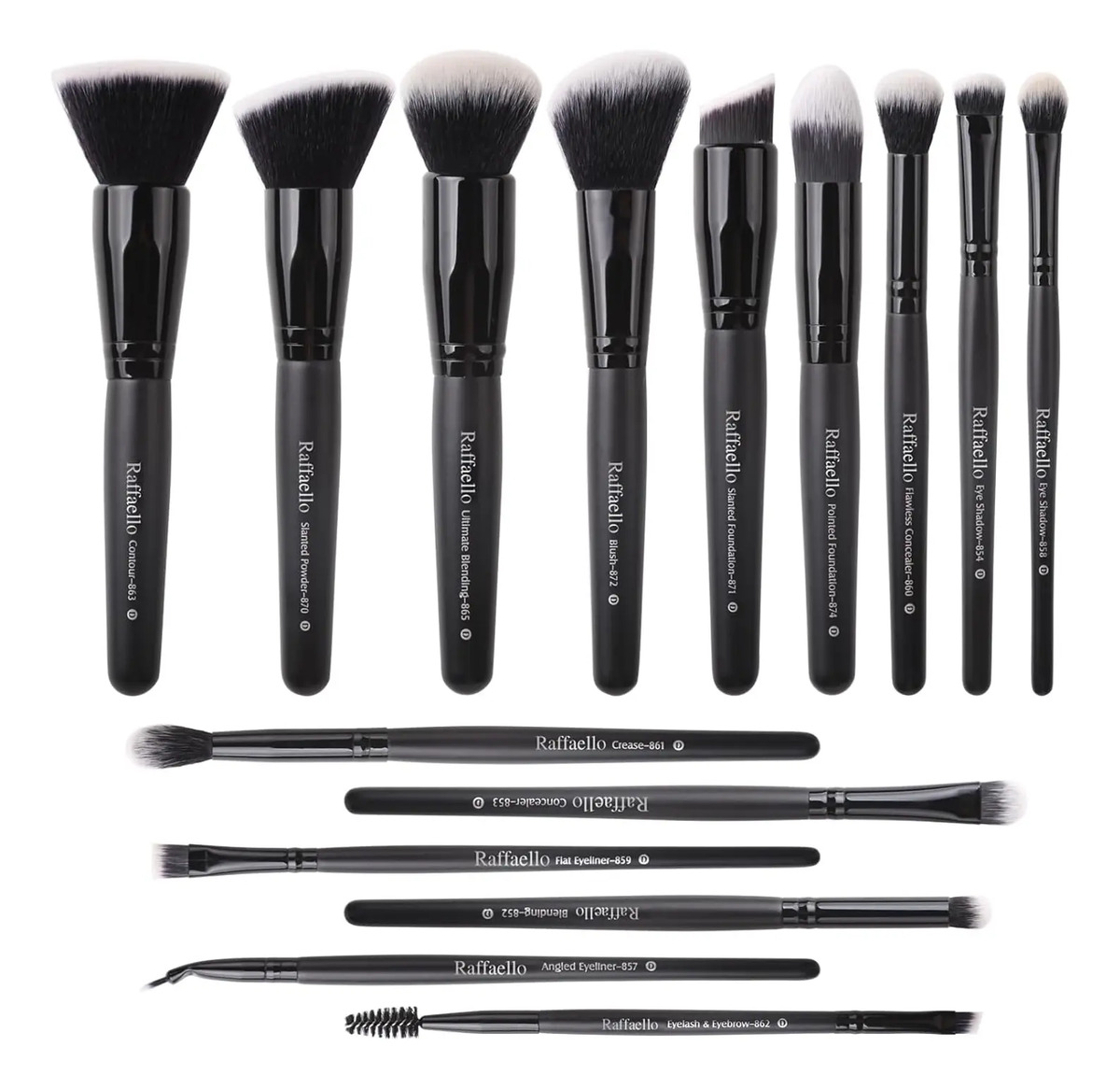 Raffaello Cepillo De Maquillaje 15 Piezas Kit Premium Para P