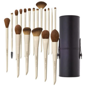 Conjunto De Brochas De Maquillaje De 18 Piezas Con Funda De