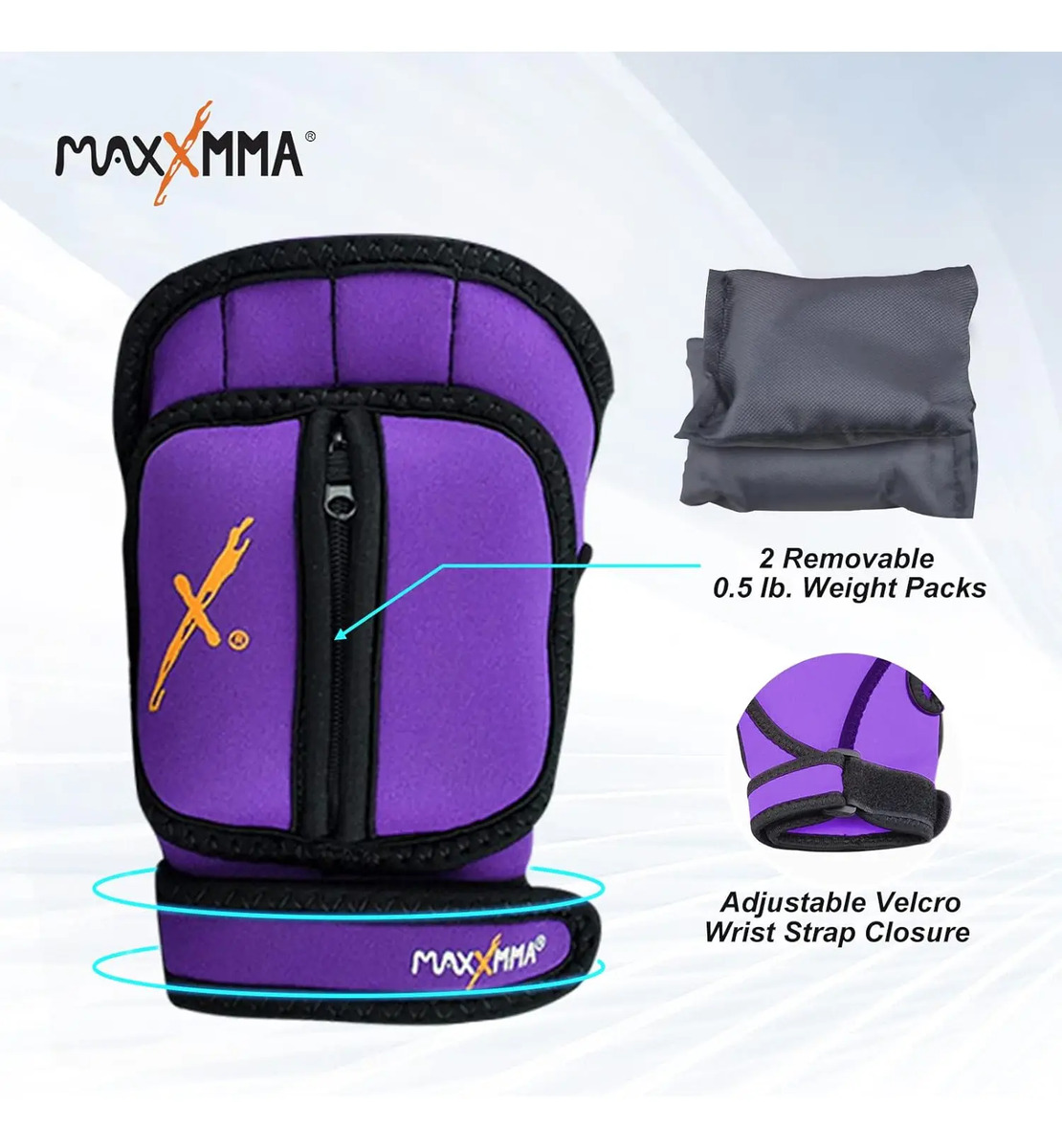 Manos Ajustables Con Pesas Maxxmma 2 Libras Para Mma Y Cardi - Image 2