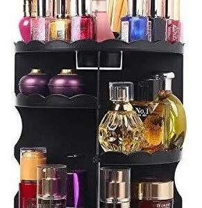 Organizador De Maquillaje, Sanipoe, Giratorio, Negro