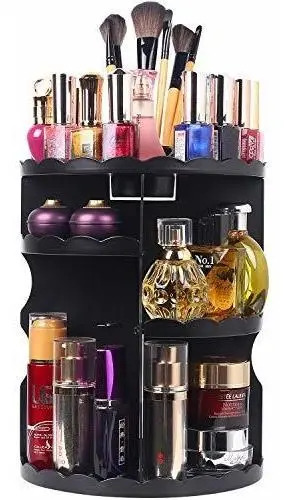 Organizador De Maquillaje, Sanipoe, Giratorio, Negro
