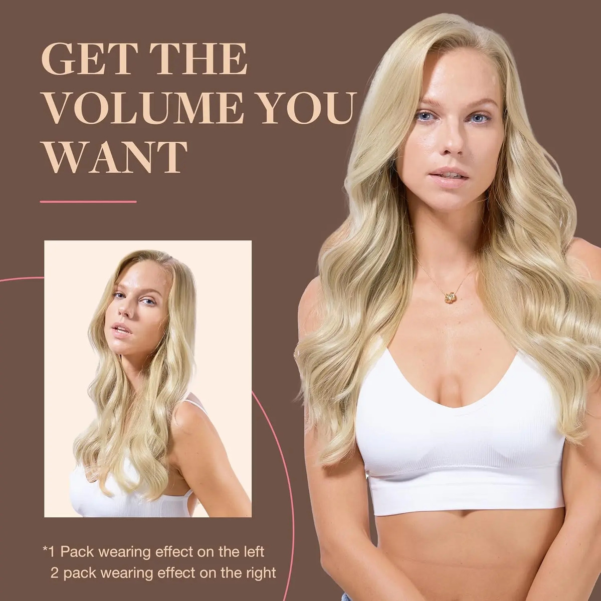 Cabello Humano Remy 45 Cm Rubio - Image 7