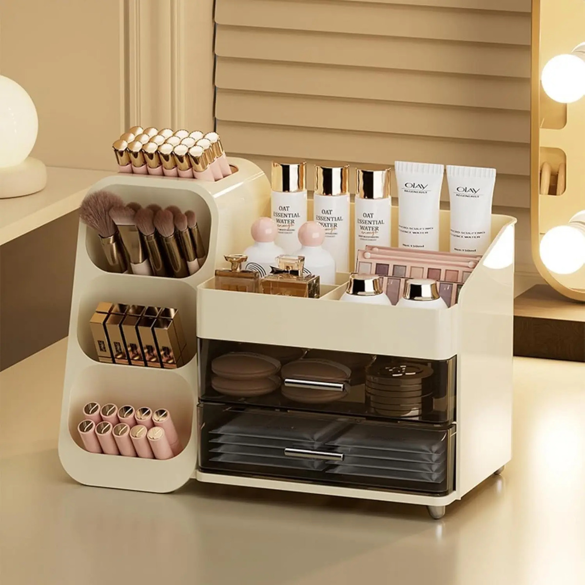 Organizador De Maquillaje Con Cajones Exhibidor De Cosmético - Image 2