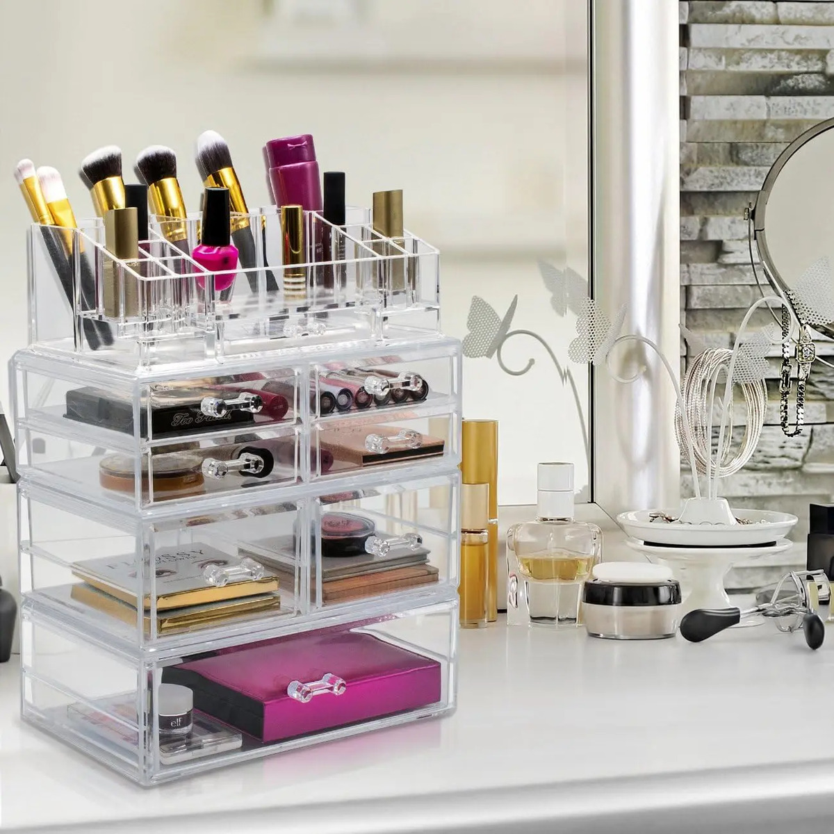 Estuche De Maquillaje Y Joyas De Acrílico Interconectable - Image 2