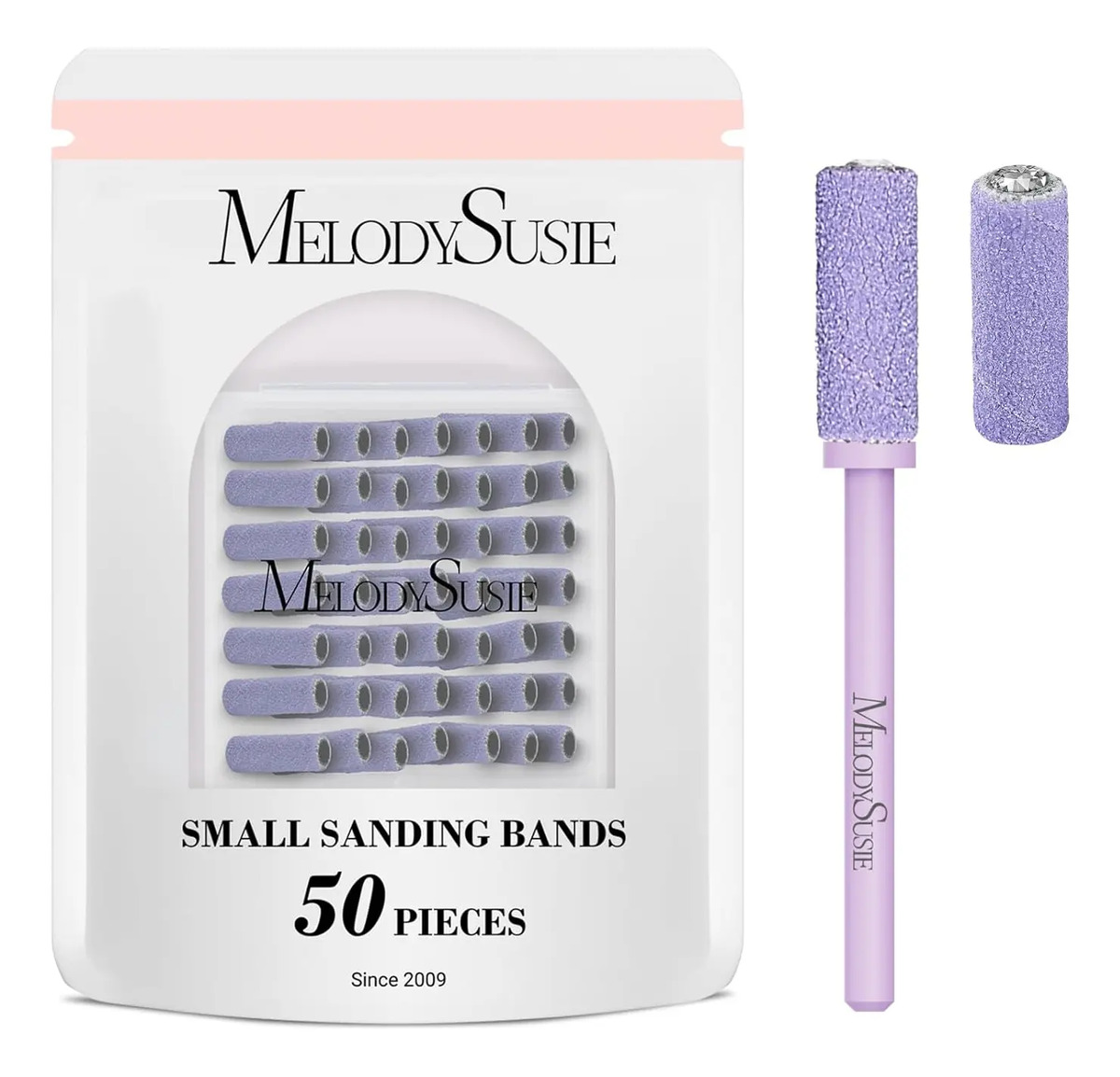 Melodysusie Brocas Para Uñas De 50 Piezas Con Bandas De Lija