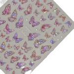Pegatinas De Mariposas Rosadas De 5d Para Decorar Uñas Con D