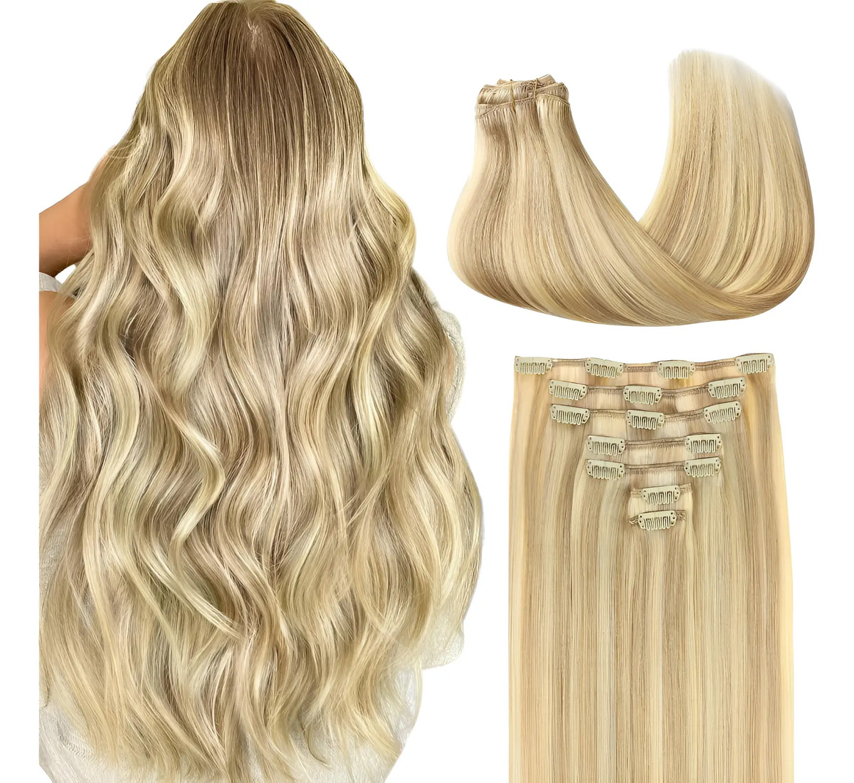 Extensiones Cabello Remy 40cm Rubio