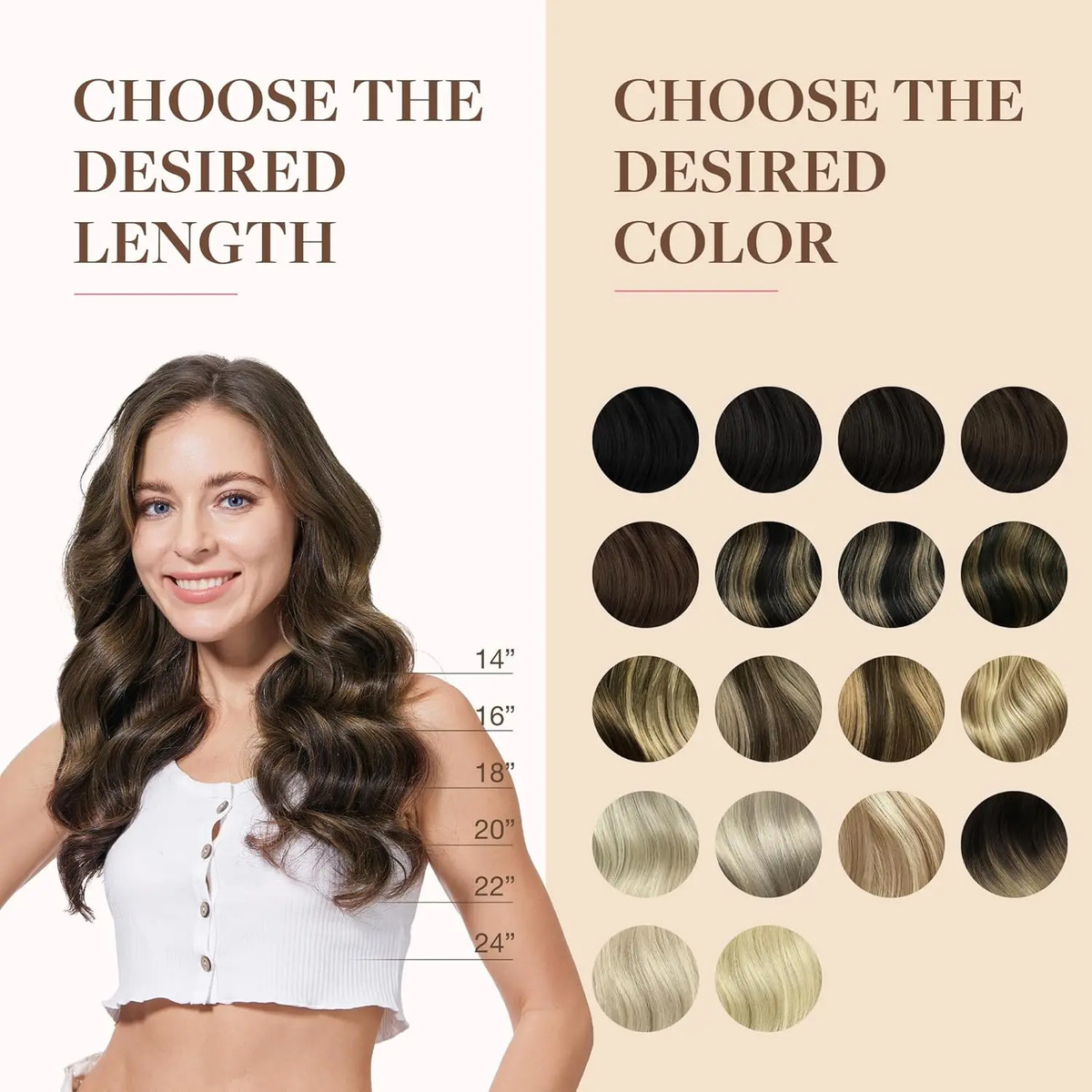 Cabello Humano 35cm 130g Balayage Negro Balayage Negro - Image 7