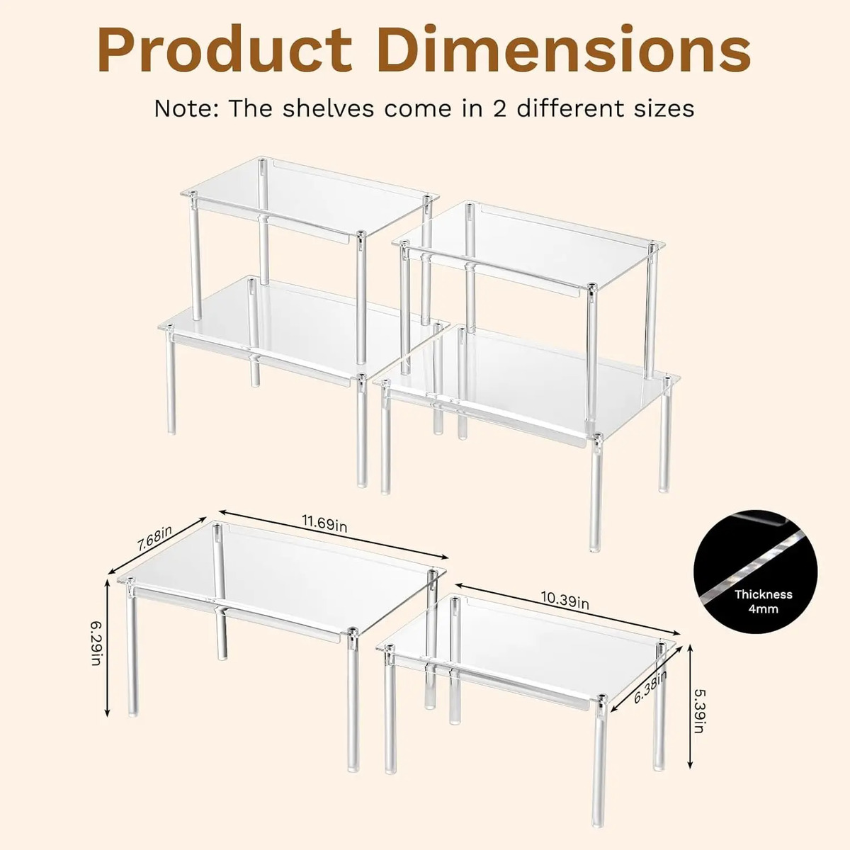 Organizador Acrílico 4 Estantes Para Especias Cocina Baño Ho - Image 2