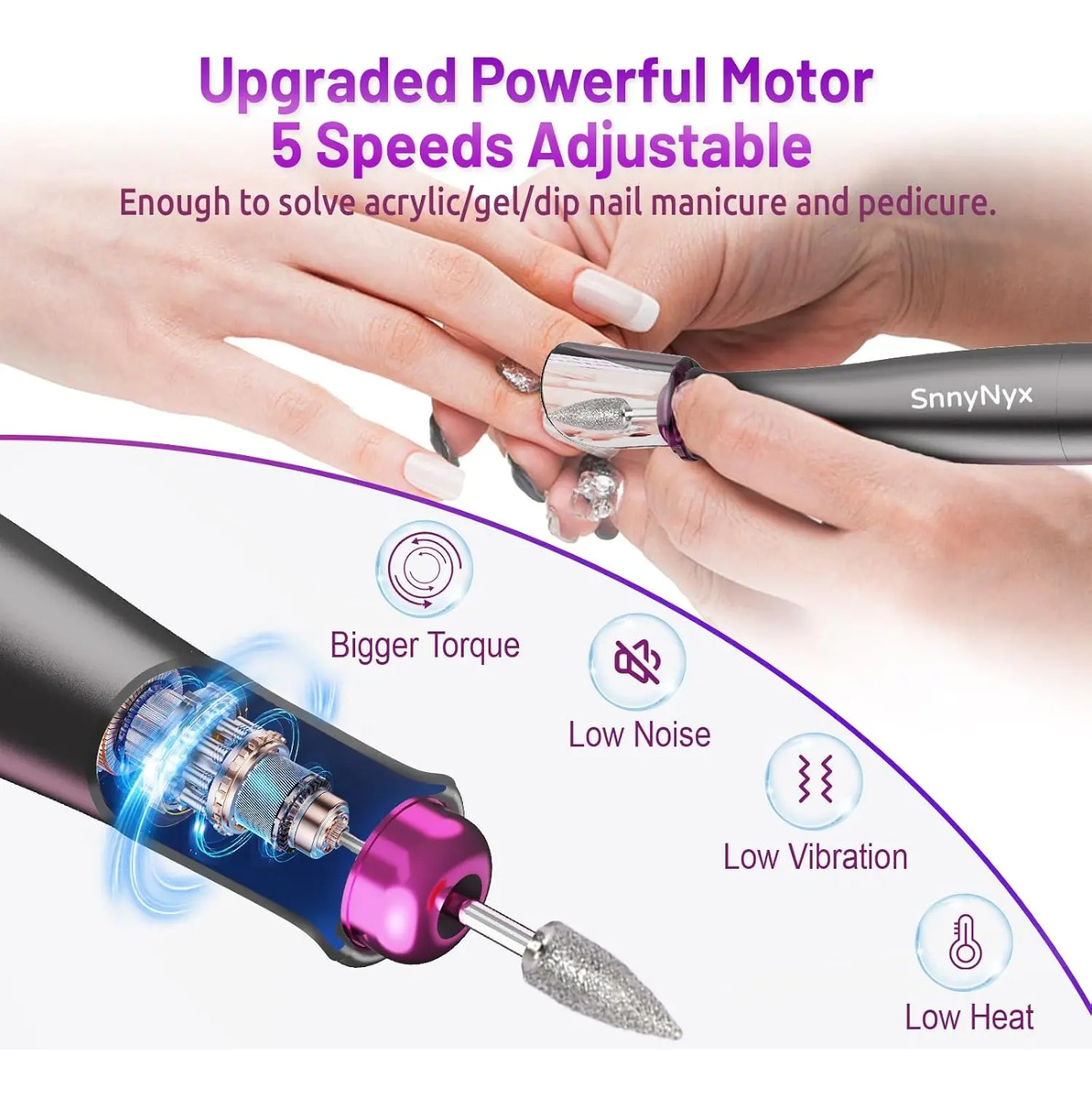 Kit Uñas Eléctrico Portátil Para Manicura - Image 3