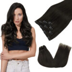Cabello Humano Mujer 45cm Café Oscuro
