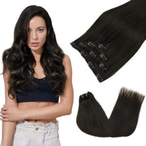 Cabello Humano Mujer 45cm Café Oscuro