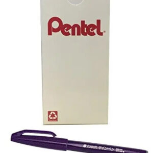 Pentel Arts Sign Pen Touch, Punta De Pincel De Fude, Tinta V