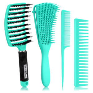 Cepillo Desenredante Hommtina Para Cabello Rizado Suave Y Br