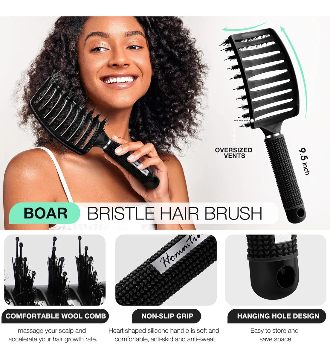 Cepillo Ventilado Para Cabello Grueso O Rizado De Afroaméric - Image 3