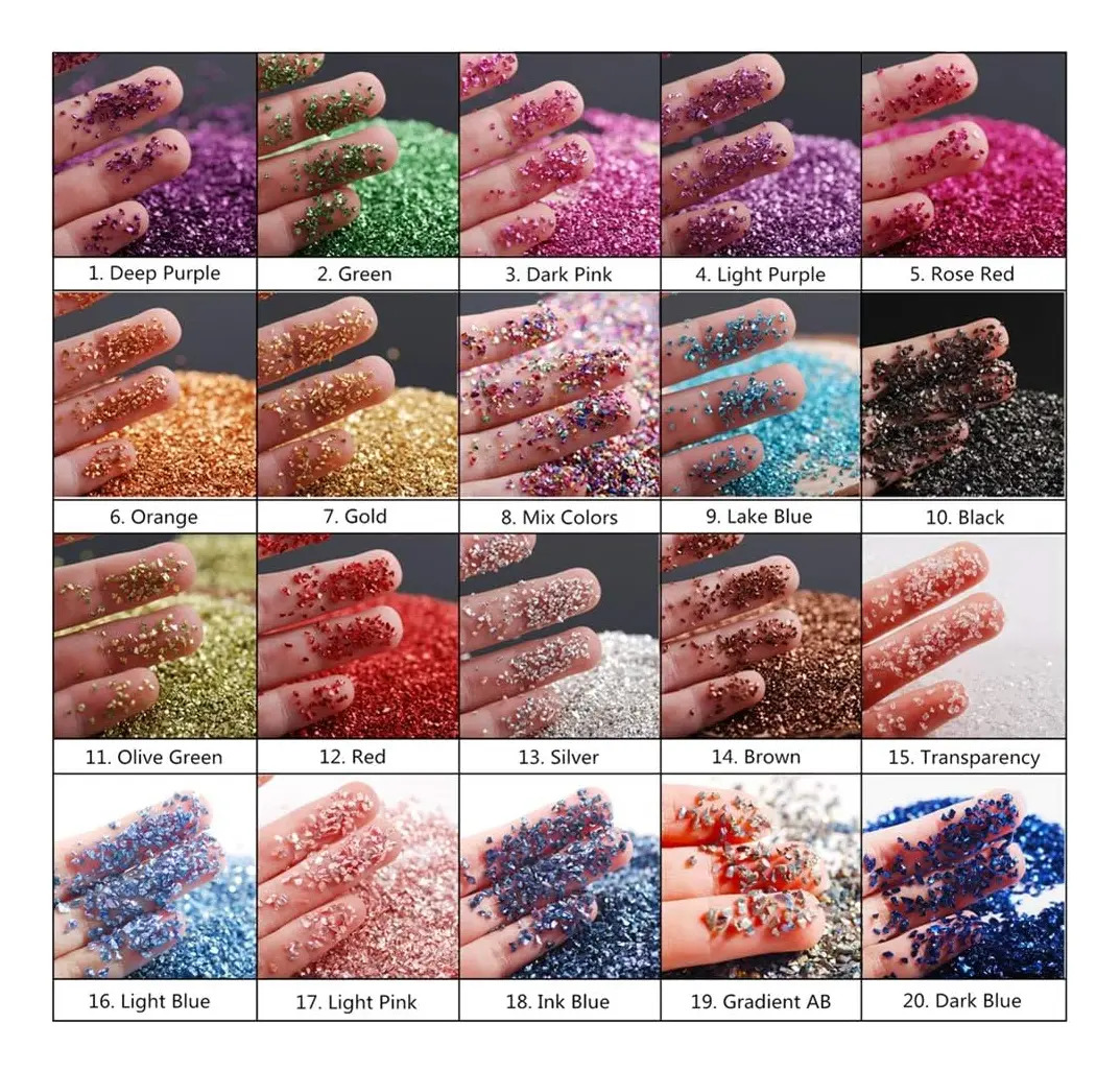 Chips De Vidrio Multicolores Para Arte De Uñas, 100g, 8-16cm - Image 4