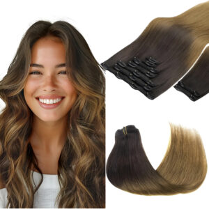 Extensiones De Cabello Humano 35 Cm Y 150 G Color Chocolate