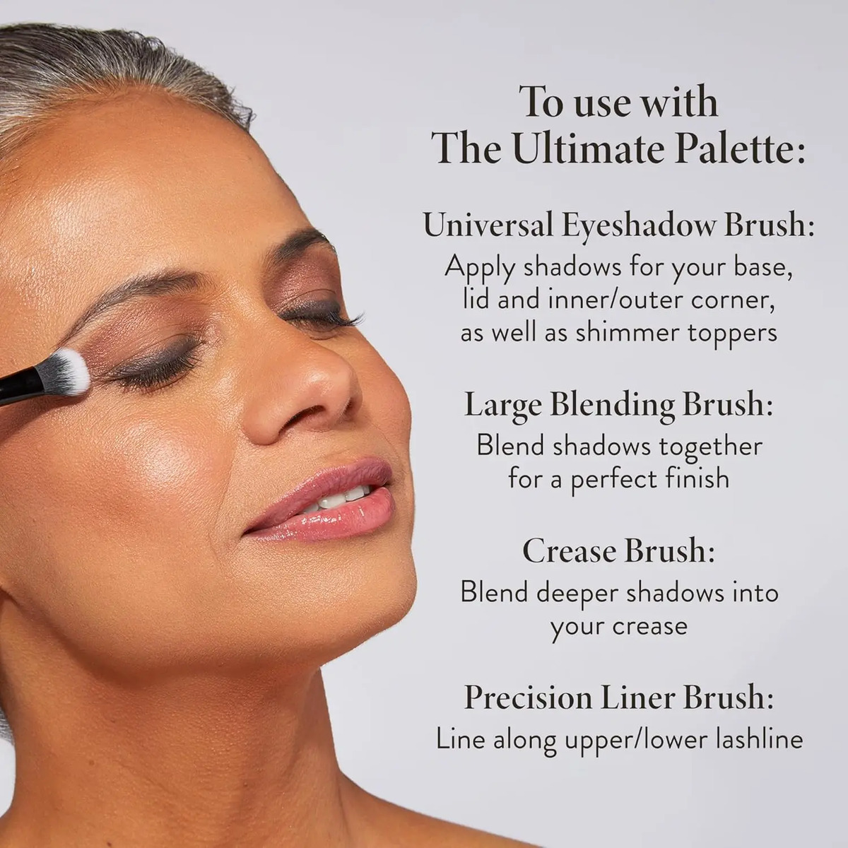 Pinceles De Maquillaje Vegano Profesional Para Sombra De Ojo Blanco - Image 6