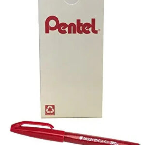 Pentel Arts Sign Pen Touch, Punta De Pincel De Fude, Tinta R