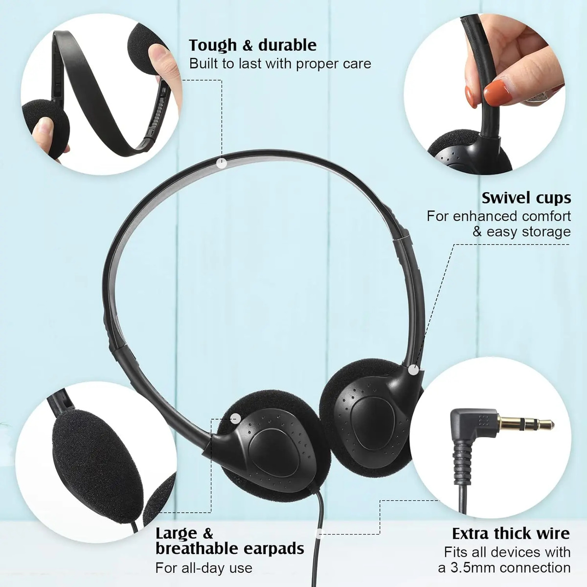Aurales Para Niños Y Adultos, 20 Unidades, Sobre La Oreja, N - Image 4