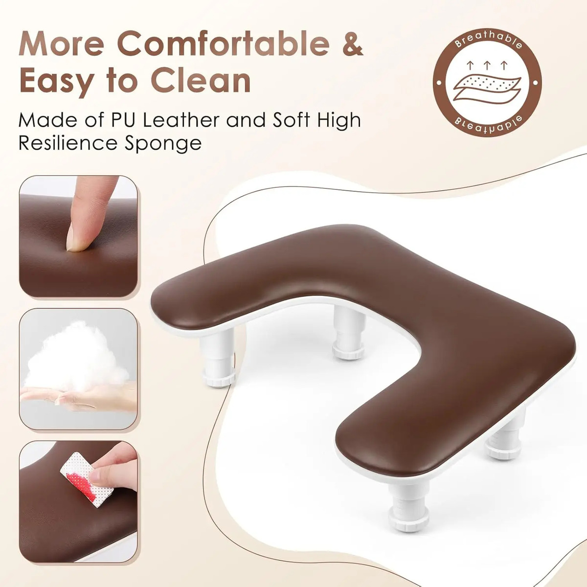 Reposabrazos De Manicura Ajustable En Forma De U Para Técnic - Image 7