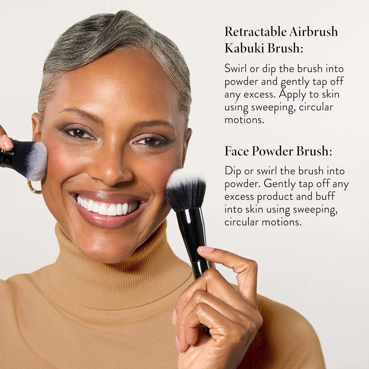 Juego De Brochas De Maquillaje De Laura Geller New York Para Negro - Image 2